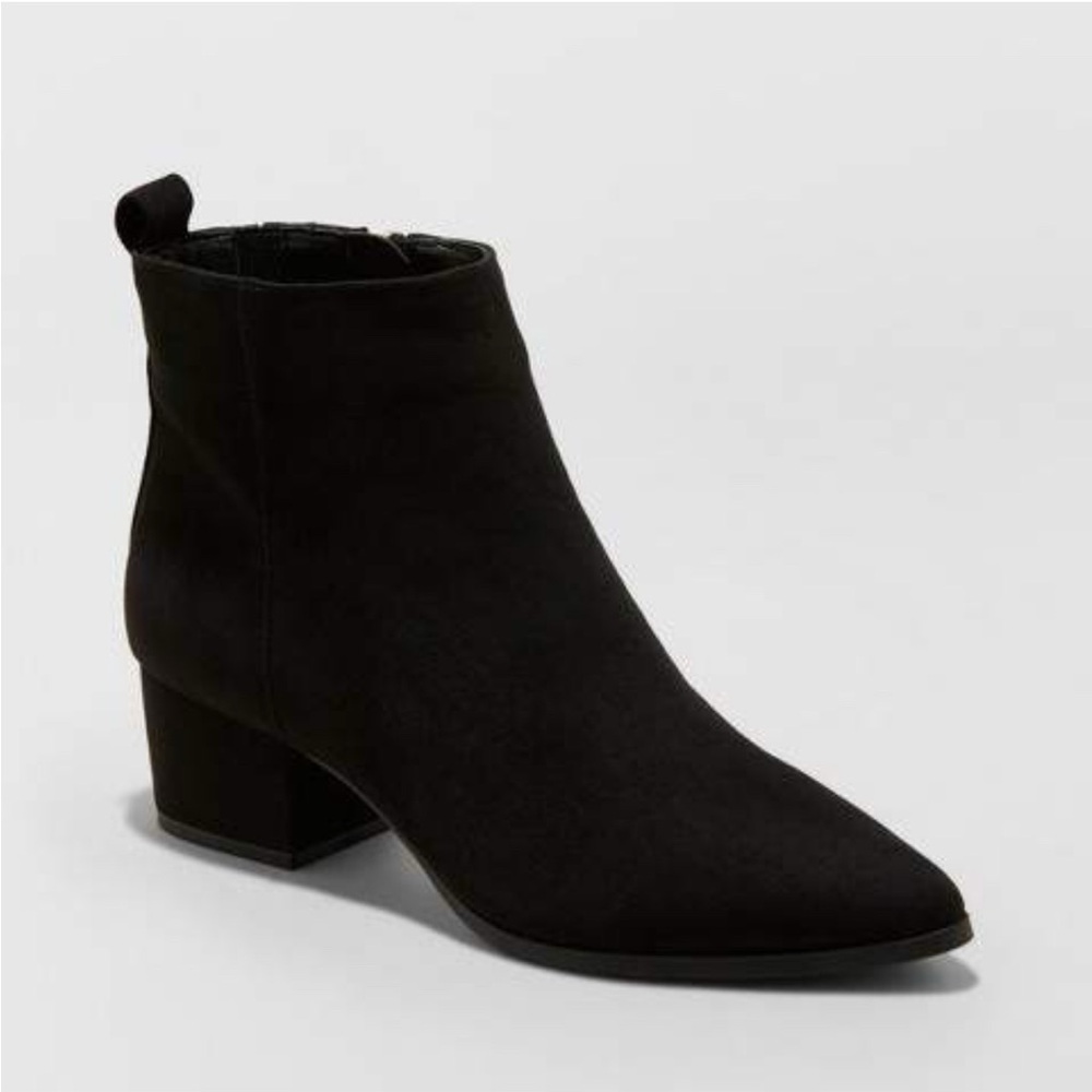 A New Day Valerie Microsuede City Ankle Boots Women’s 6.5 Black